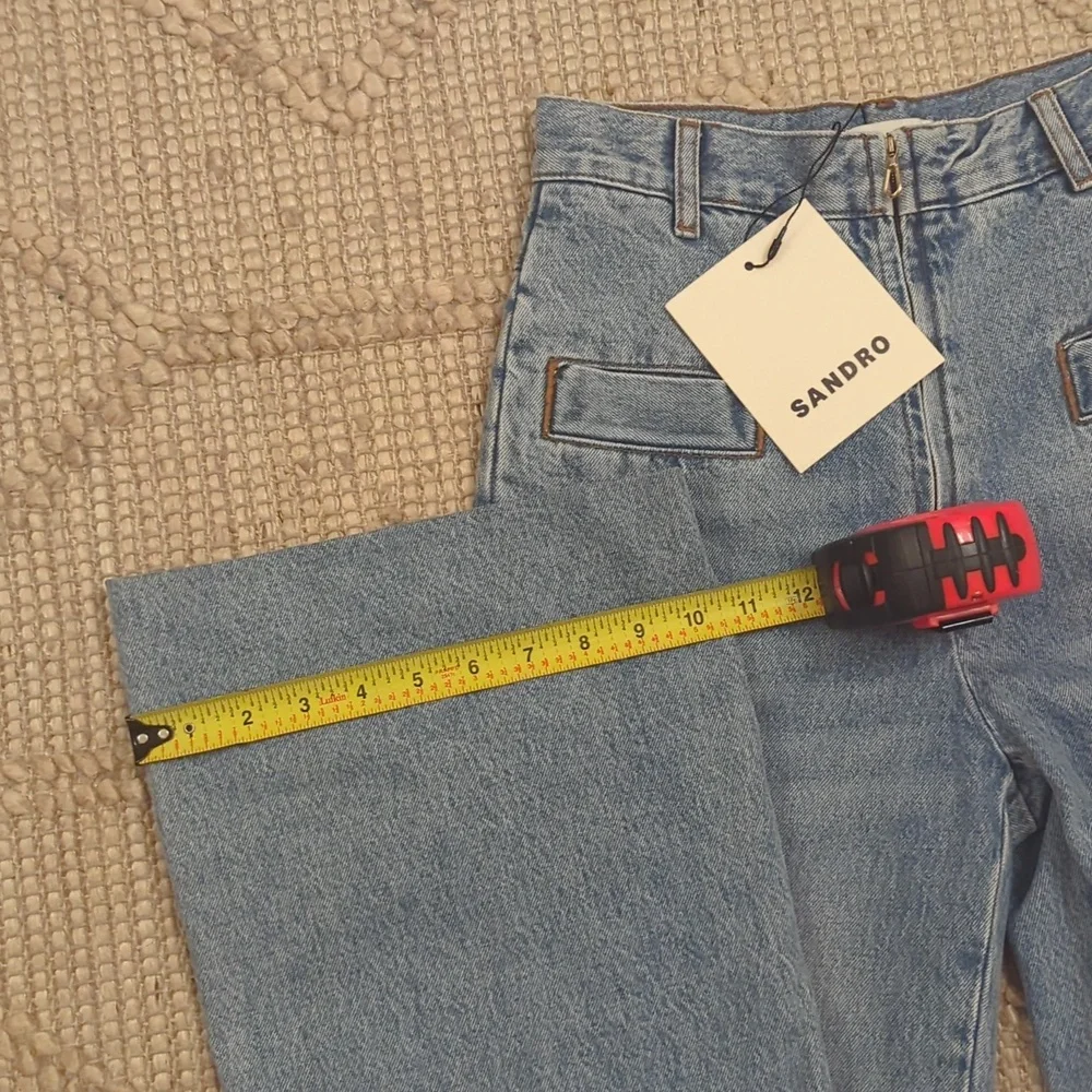 NWT Sandro Wide Leg Jean (Oslo Jean) Sz 34 - XS | Light Wash Denim - Picture 4 of 9
